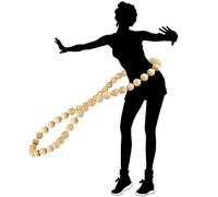 RR ROUND RICH DESIGN Wooden Hula Weighted Exercise Hoop for Fitness (Do Not Copy Patented Products) Natural