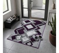 RR Rugs Brilliance Washable Doormat, Super Soft Pile Floor Mat for Indoor Use, Front Entrance, and Kitchen (Purple, 50x80 cm)