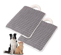 Rr tianshi 2 Pack Large Dog Bed Ultra Soft Washable,XXL XL Plush Pet Mat with Handle Thin Mattress for Indoor Cats Sleeping Calming Warm Dog Mats Home Car Travel (S-40x30cm,A)
