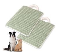 Rr tianshi 2 Pack Large Dog Bed Ultra Soft Washable,XXL XL Plush Pet Mat with Handle Thin Mattress for Indoor Cats Sleeping Calming Warm Dog Mats Home Car Travel (S-40x30cm,B)