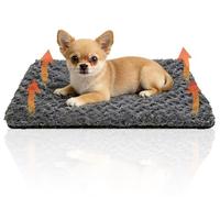 Rr tianshi Large Dog Bed Self Heating Pet Pad,Washable Soft Calming Dog Mat Anti Anxiety Luxurious Warming Cat Bed for Indoor Cats Fluffy Grate Mattress Dog Cushion (M 60 * 45CM,Grey-1PCS)