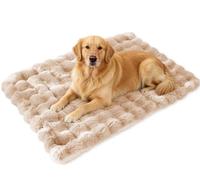 Rr tianshi Self Heating Cat Bed Mat,Extra Large Dog Bed for Indoor Self Warming Fluffy Pet Blanket without Electricity,Soft Fleece Warm Pet Cushion Calming Cat Mat Washable (60 * 90cm,Beige)