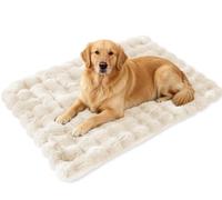 Rr tianshi Self Heating Cat Bed Mat,Extra Large Dog Bed for Indoor Self Warming Fluffy Pet Blanket without Electricity,Soft Fleece Warm Pet Cushion Calming Cat Mat Washable (60 * 90cm,White)