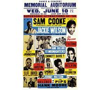RR26 Vintage Sam Cooke Jackie Wilson Rock & Roll Concert Gig Band Advertisement Poster Print - A3 (432 x 305mm) 16.5" x 11.7"