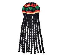 Rrasta Wig with Hat for Men - Costume Hat with Black Dreadlocks | Cosplay Accessories for Halloween Party Jamaican Reggae Rrasta Hat with Fake Dreadlocks Costume