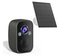 Rraycom Wireless Solar Security Camera Outdoor with Siren Alarm&Spotlight, 5MP Battery-Powered Security Camera with 130° Angle, AI Motion Detection,2-Way Talk, IP65, Cloud/SD Storage…