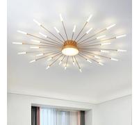 RRBEST Modern LED Ceiling Light,Creative Fireworks Design Chandelier,Living Room Ceiling Lamp,Flush Mount Lighting for Exhibition Hall Bedroom Restaurant Children's Room Lighting (Gold,30+1 Heads)