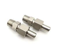 RRBXXUYN 1pc 304 Butt Welding Type Fitting Straight-Through Terminal Pressure-inducing Fittings ZG3/8 Male Thread-OD 14MM RRBXXUYN