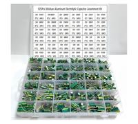 RRBXXUYN 925Pcs 36Values Aluminum Electrolytic Capacitor Assortment Kit Low 1uF 4.7uF 10uF 22uF 47uF 100uF 220uF 330uF 470uF