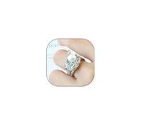 Rrdaily Gold Silver Pearl Statement Ring for Women,Vintage Boho Baroque Pearl Irregular Geometrical Adjustable Open Ring Jewelry Accessories, Metal, Pearl