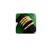 Rrdaily Metal Multilayer Chunky Bracelet Set for Women Retro Layered Wide Gold Bangle Trendy Wrist Cuff Bracelets Stack Statement Fashion Jewelry Gift, L, Zinc, no gemstone