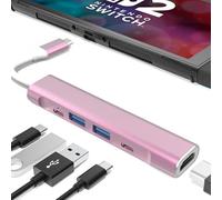 RREAKA Switch2 TV Dock Station for Nintendo Switch2/Switch/Switch OLED, Portable Dock Replacement with 4K 60Hz HDMI Adapter/Type C Port/USB Port for Official Nintendo Switch (RE-210MP)