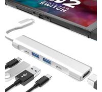 RREAKA Switch2 TV Dock Station for Nintendo Switch2/Switch/Switch OLED, Portable Dock Replacement with 4K 60Hz HDMI Adapter/Type C Port/USB Port for Official Nintendo Switch (RE-210MW)