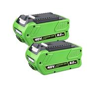 RRechargeable Power Tool Battery, Replacement Battery 40V 6.0Ah 8.0Ah, Compatible With Greenworks 29472 29462 29252 20202 22262(2pcs 8.0Ah)