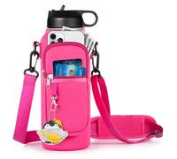 RRegeny Water Bottle Holder with Strap for Hydroflask 32oz 40oz Insulated Water Bottle, Carrier Sling Bag with Phone Pocket Water Bottle Sleeve for Men Women Hiking Camping Travelling