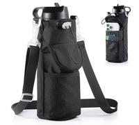 RRegeny Water Bottle Holder with Strap for Hydroflask 32oz 40oz Insulated Water Bottle, Carrier Sling Bag with Phone Pocket Water Bottle Sleeve for Men Women Hiking Camping Travelling