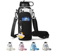 RRegeny Water Bottle Holder with Strap for Hydroflask 32oz 40oz Insulated Water Bottle, Carrier Sling Bag with Phone Pocket Water Bottle Sleeve for Men Women Hiking Camping Travelling