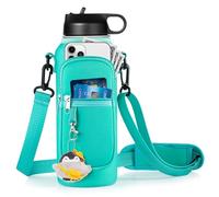 RRegeny Water Bottle Holder with Strap for Hydroflask 32oz 40oz Insulated Water Bottle, Carrier Sling Bag with Phone Pocket Water Bottle Sleeve for Men Women Hiking Camping Travelling