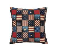 RRhgipp American Flag Patchwork Throw Pillow Cases Decorative Cushion Covers For Couch Bed Sofa Farmhouse Decoration Fall