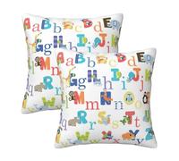 RRhgipp Animal Alphabet Throw Pillow Cases Decorative Cushion Covers Couch Bed Sofa Decoration Xmas Gifts Bed