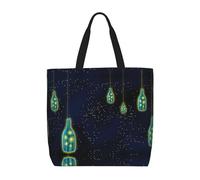 RRhgipp Beautiful Bottle Of Under The Night Sky Canvas Tote Bag Tote Bags Cloth Shopping Bag Fabric Bag Foldable Bags For Shopping Handbag