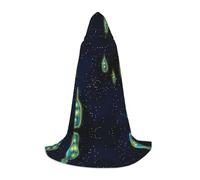RRhgipp Beautiful Bottle Of Under The Night Sky Hooded Cape Cloak Long Cape Vampire Witch Carnival Halloween Teenager Wizard Costume Child
