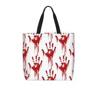 RRhgipp Bloody Handprints Canvas Tote Bag Tote Bags Cloth Shopping Bag Fabric Bag Foldable Bags For Shopping Handbag