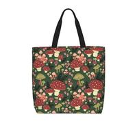 RRhgipp Bright Mushrooms Art Canvas Tote Bag Tote Bags Cloth Shopping Bag Fabric Bag Foldable Bags For Shopping Handbag