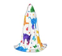 RRhgipp Butterfly Polka Dot And Cat Hooded Cape Cloak Long Cape Vampire Witch Carnival Halloween Teenager Wizard Costume Child