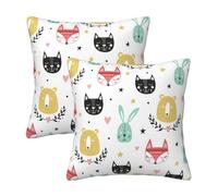 RRhgipp Colorful Simple Cute Animals Throw Pillow Cases Decorative Cushion Covers Couch Bed Sofa Decoration Xmas Gifts Bed