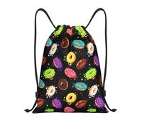 RRhgipp Donut Drawstring Backpack Sports Gym Sackpack Pocket Water Resistant String Bag Women Men School