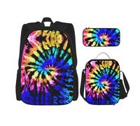 RRhgipp Exotic Tribe Tie Dye Styleschool Backpack Boys Teens Bookbag Travel Daypack Kids Girls Lunch Bag Pencil Case Bookbag