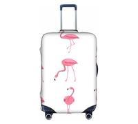 RRhgipp Flamingos On White Luggage Cover Protective Washable Suitcase Cover Travel Elastic Cover Suitcase Protector