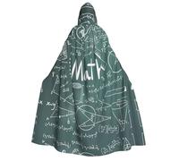 RRhgipp Formulas Shapes Theory Math Lesson Word Adult Hooded Cloak Long Cape Grim Reaper Vampire Witch Carnival Halloween Wizard Costume