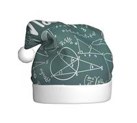 RRhgipp Formulas Shapes Theory Math Lesson Word Christmas Santa Adult Hat Pack Christmas Fancy Dress Festive Headwear Xmas Accessory Gifts