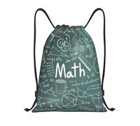 RRhgipp Formulas Shapes Theory Math Lesson Word Drawstring Backpack Sports Gym Sackpack Pocket Water Resistant String Bag Women Men School