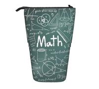 RRhgipp Formulas Shapes Theory Math Lesson Word Standing Pencil Case Cute Stand Up Pencil Pouch, Telescopic Pen Bag