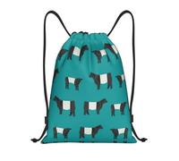 RRhgipp Galloway Cow Drawstring Backpack Sports Gym Sackpack Pocket Water Resistant String Bag Women Men School