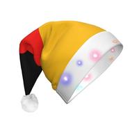 RRhgipp Germany Flag Led Christmas Hats Adults Christmas Snowman Christmas Santa Headwear Gift Xmas Fancy Dress