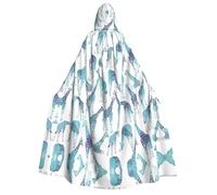 RRhgipp Giraffe Pattern Adult Hooded Cloak Long Cape Grim Reaper Vampire Witch Carnival Halloween Wizard Costume