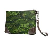 RRhgipp Green Army Digital Camouflage Womens Clutch Purse Wristlet Wallet Evening W/HandStrap Casual Formal Leather Girl Friend