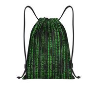 RRhgipp Hacker Era Drawstring Backpack Sports Gym Sackpack Pocket Water Resistant String Bag Women Men School