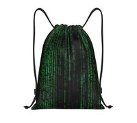 RRhgipp Hacker Era Drawstring Backpack Sports Gym Sackpack Pocket Water Resistant String Bag Women Men School