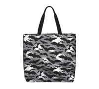 RRhgipp Halloween Bats Grey Canvas Tote Bag Tote Bags Cloth Shopping Bag Fabric Bag Foldable Bags For Shopping Handbag