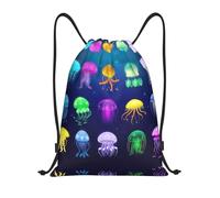 RRhgipp Jellyfish Ocean Drawstring Backpack Sports Gym Sackpack Pocket Water Resistant String Bag Women Men School