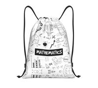 RRhgipp Mathematics Print Drawstring Backpack Sports Gym Sackpack Pocket Water Resistant String Bag Women Men School