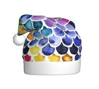 RRhgipp Mermaid Fish Scale Christmas Santa Adult Hat Pack Christmas Fancy Dress Festive Headwear Xmas Accessory Gifts