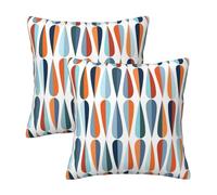 RRhgipp Mid Century Modern Retro With Drop Shapes Throw Pillow Cases Decorative Cushion Covers Couch Bed Sofa Decoration Xmas Gifts Bed