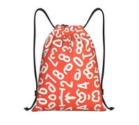 RRhgipp Numbers Arts Drawstring Backpack Sports Gym Sackpack Pocket Water Resistant String Bag Women Men School