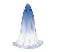 RRhgipp Ombre Textured Blue Hooded Cape Cloak Long Cape Vampire Witch Carnival Halloween Teenager Wizard Costume Child